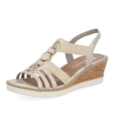 Dámske sandále REMONTE R6264-90 zlatá S4
