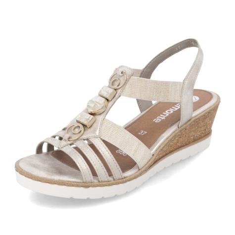Dámske sandále REMONTE R6264-91 zlatá S5