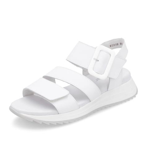 Dámske sandále RIEKER W2950-80 biela S5