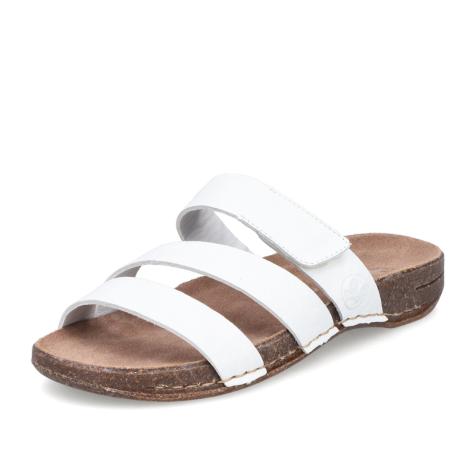 Dámske šľapky RIEKER 61450-80 biela S5