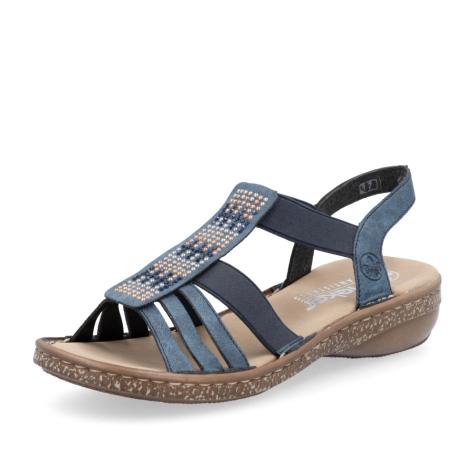 Dámske sandále RIEKER 628G7-14 modrá S5