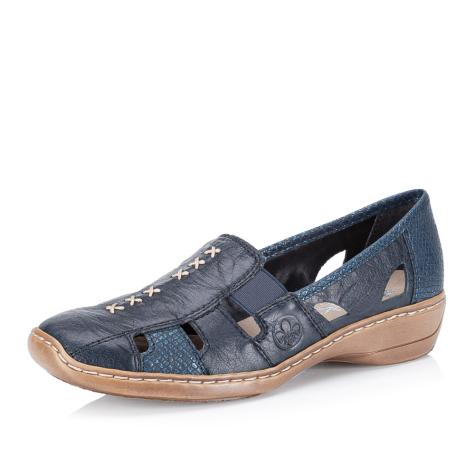 Dámské mokasíny RIEKER 41385-15 modrá S5