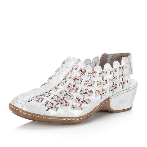 Dámske sandále RIEKER 47156-41 strieborná S5