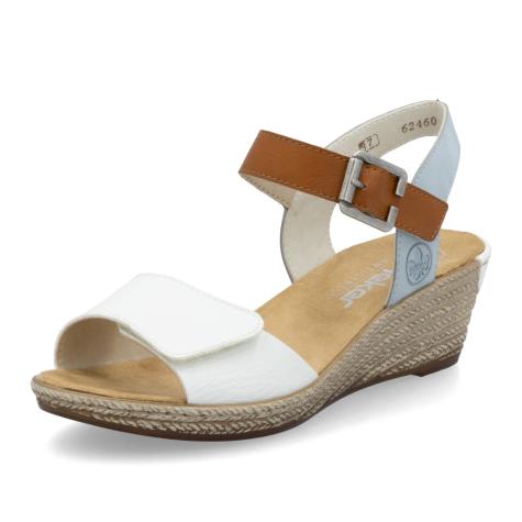 Dámske sandále RIEKER 62460-80 biela S5