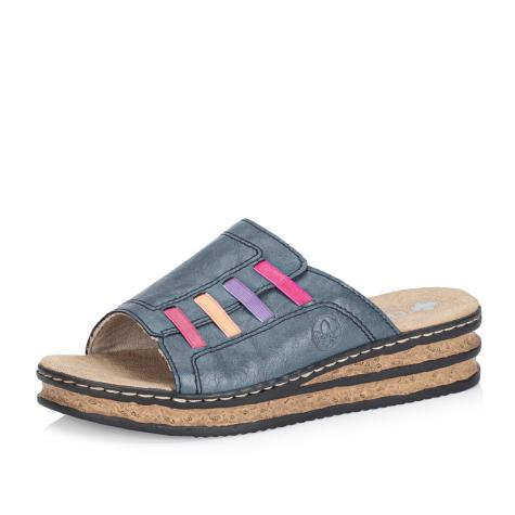 Dámske šľapky RIEKER 62970-14 modrá S5