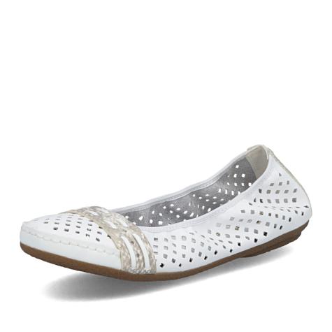 Dámské baleríny RIEKER 41430-81 bílá S6