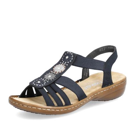 Dámske sandále RIEKER 608G9-14 modrá S6