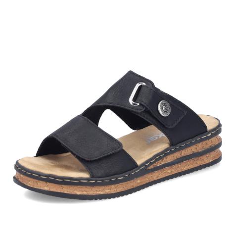 Dámske šľapky RIEKER 62980-01 čierna S6