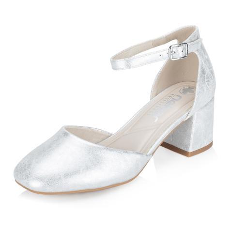 Dámske lodičky RIEKER 44762-90 strieborná S6