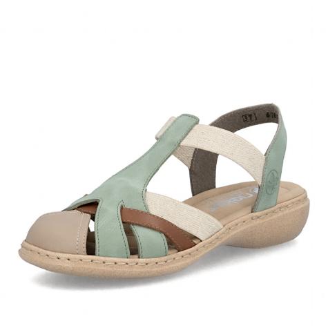 Dámske sandále RIEKER 61852-52 zelená S6