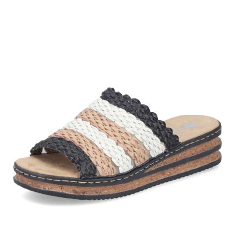 Dámske šľapky RIEKER 629P8-90 čierna S6