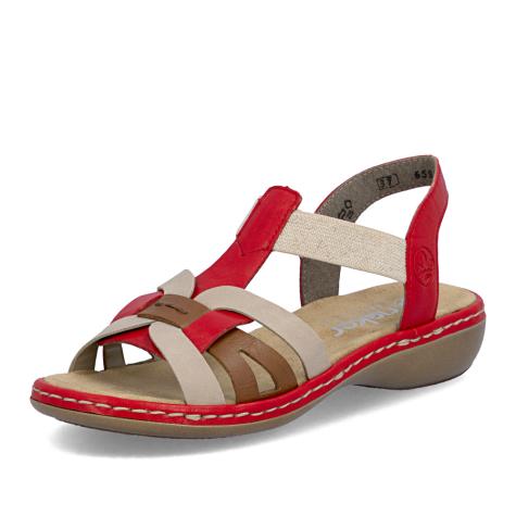 Dámské sandály RIEKER 65918-33 červená S6