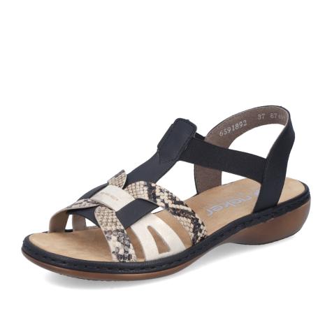 Dámske sandále RIEKER 65918-92 čierna S6