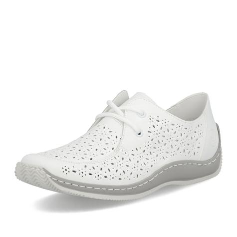 Dámske poltopánky RIEKER L1722-80 biela S6