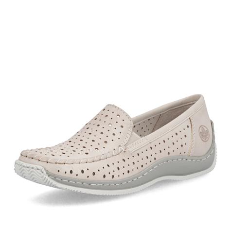 Dámske mokasíny RIEKER L1767-60 béžová S6