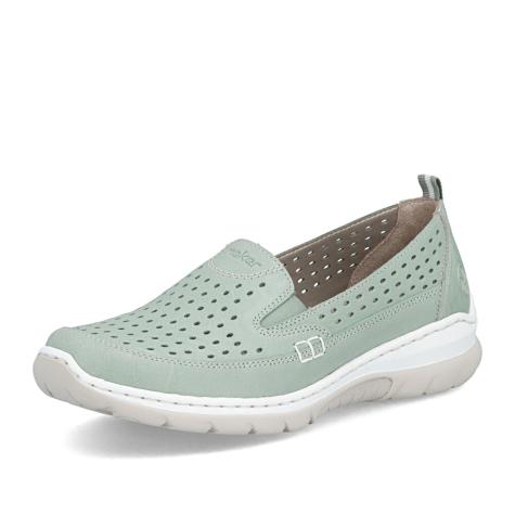 Dámské mokasíny RIEKER L32F4-52 zelená S6