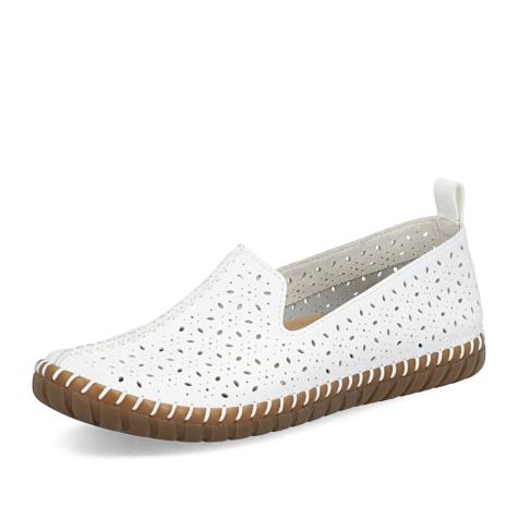 Dámské mokasíny RIEKER M2853-80 bílá S6