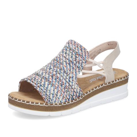 Dámske sandále RIEKER V1241-93 modrá S6