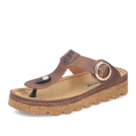 Dámske žabky RIEKER V8750-22 hnedá S6