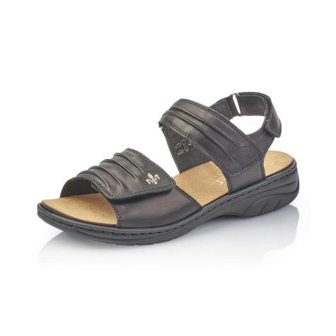 Dámske sandále RIEKER 64560-01 čierna S5