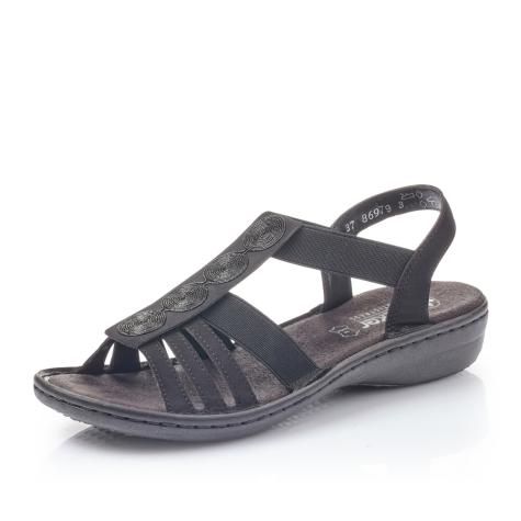 Dámske sandále RIEKER 60870-00   BLACK   F/S5