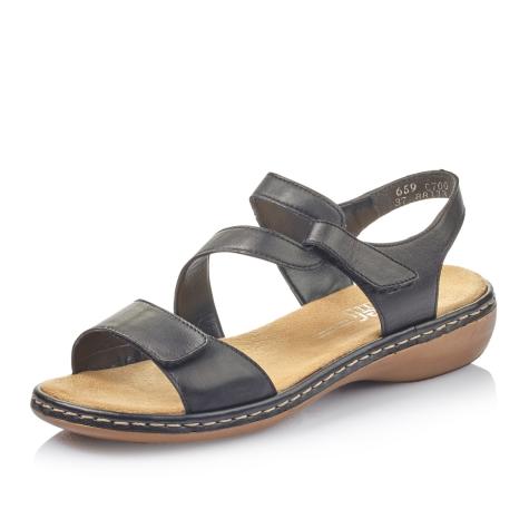 Dámské sandály RIEKER 659C7-00 černá S5