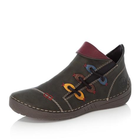 Dámská kotníková obuv RIEKER 72581-54 zelená W4