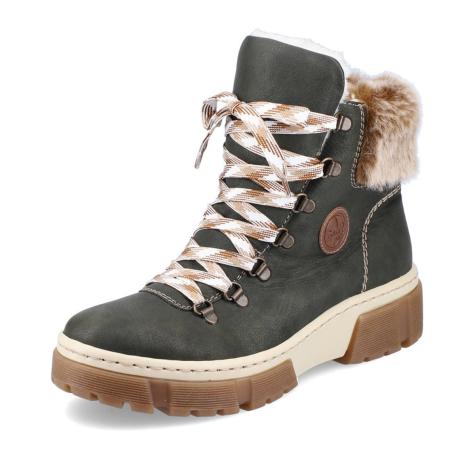 Dámska členková obuv RIEKER X8647-54 zelená W5