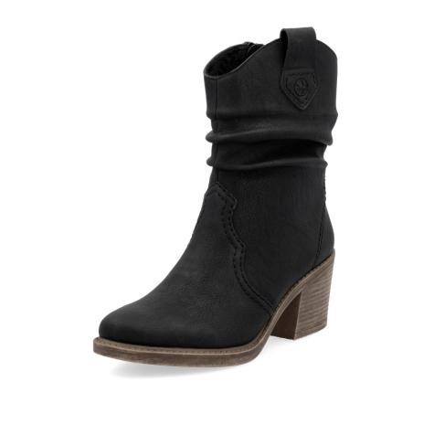 Dámska členková obuv RIEKER Y1284-00 čierna W4