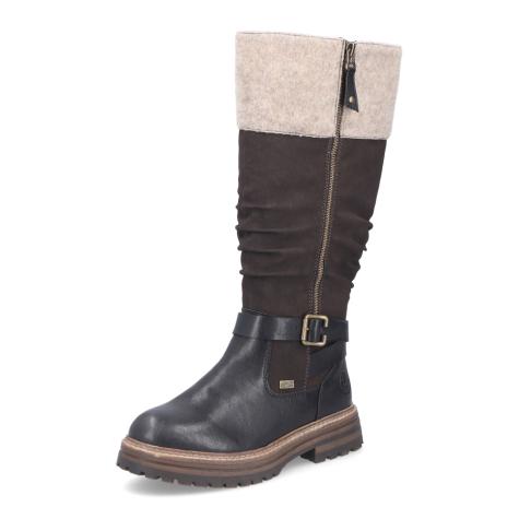 Dámske čižmy RIEKER 93092-90 čierna W5