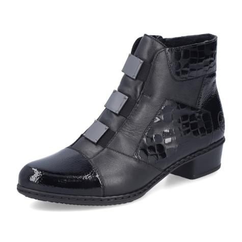 Dámska členková obuv RIEKER Y0764-02 čierna W5