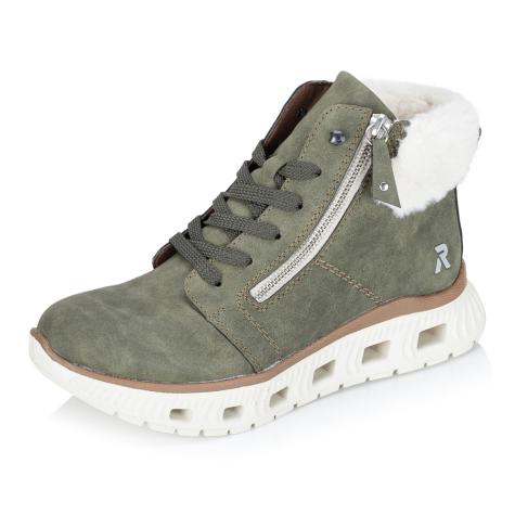 Dámská kotníková obuv RIEKER M6014-54 zelená W5