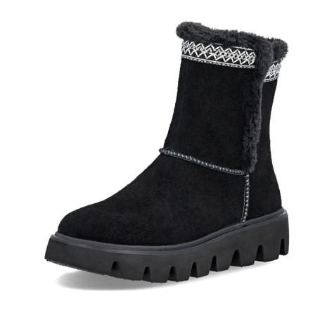 Dámska členková obuv RIEKER W2075-00 čierna W5
