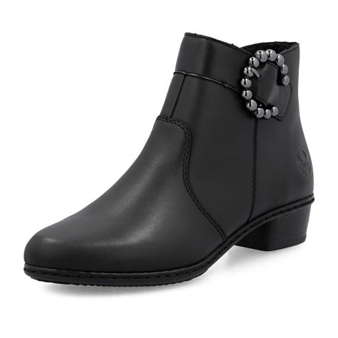 Dámska členková obuv RIEKER Y0797-00 čierna W5