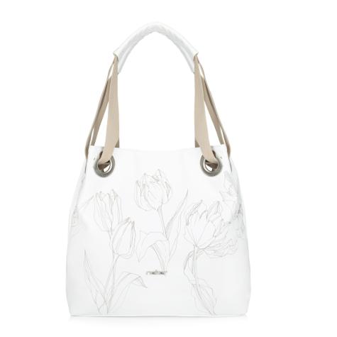 Dámska kabelka RIEKER C2101-110-TUL biela S6