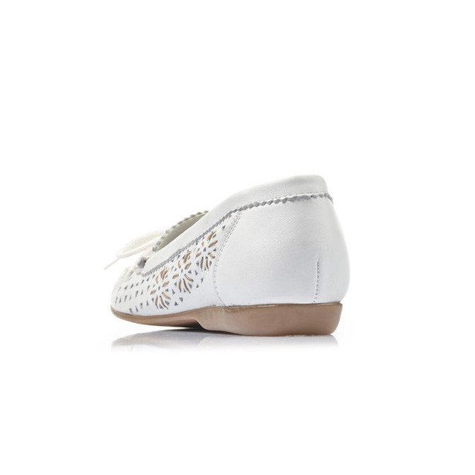 detail Dámské mokasíny RIEKER L6396-80 bílá S4