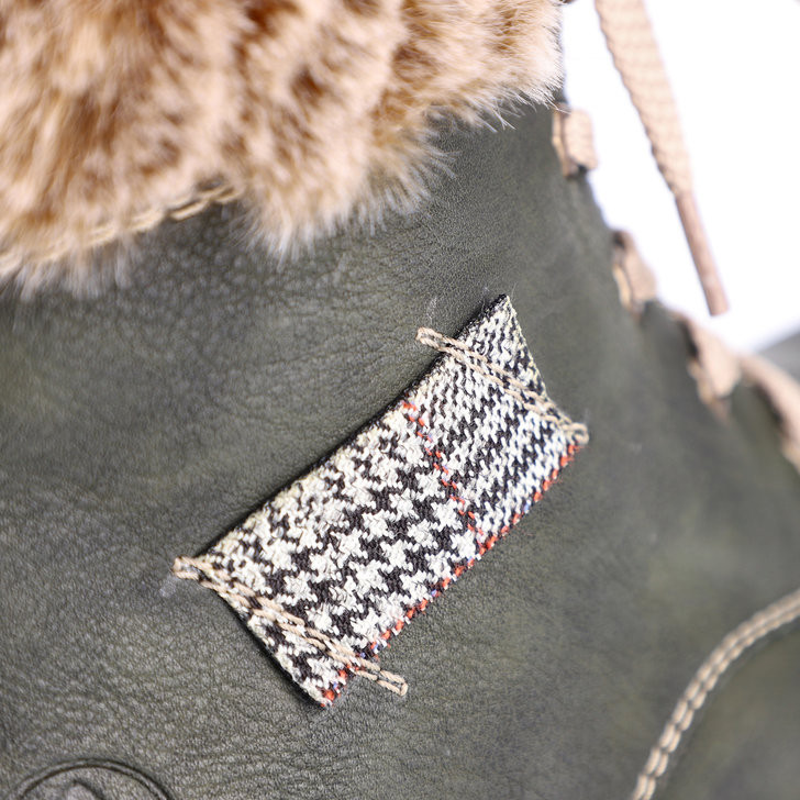 detail Dámska členková obuv RIEKER Y7411-54 zelená W1