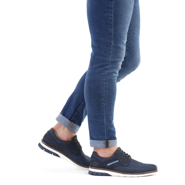 detail Pánské polobotky RIEKER 14412-15 modrá W1