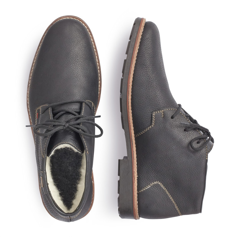 detail Pánská kotníková obuv RIEKER 35310-00 černá W1