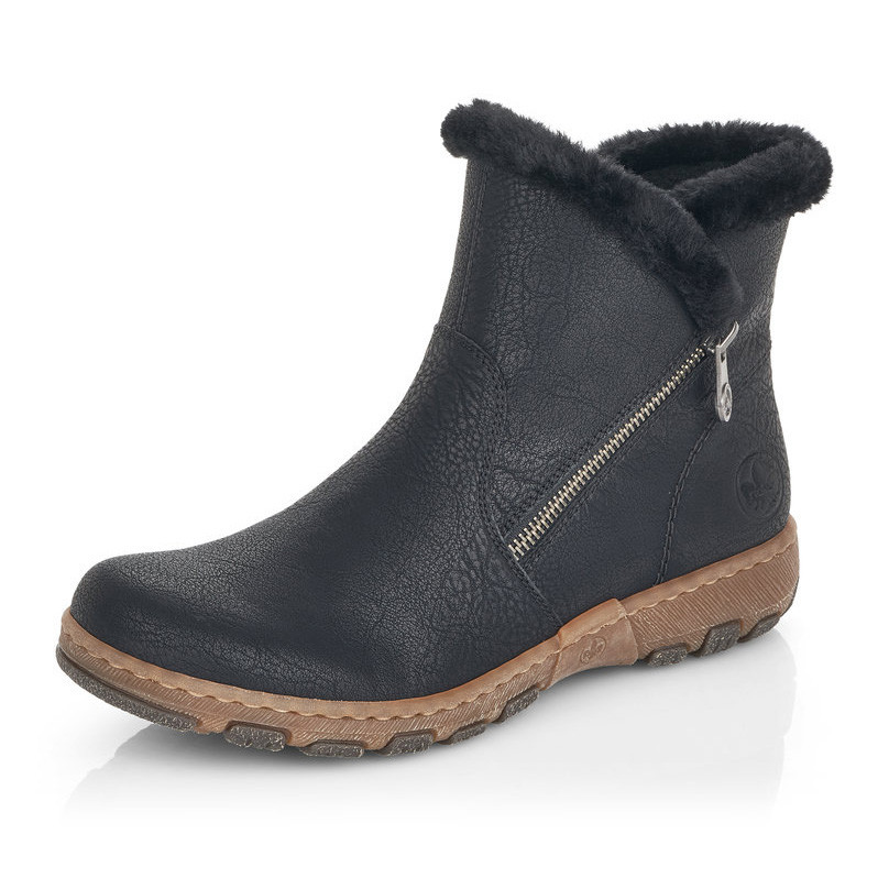 detail Dámská kotníková obuv RIEKER Z0161-00 černá W0