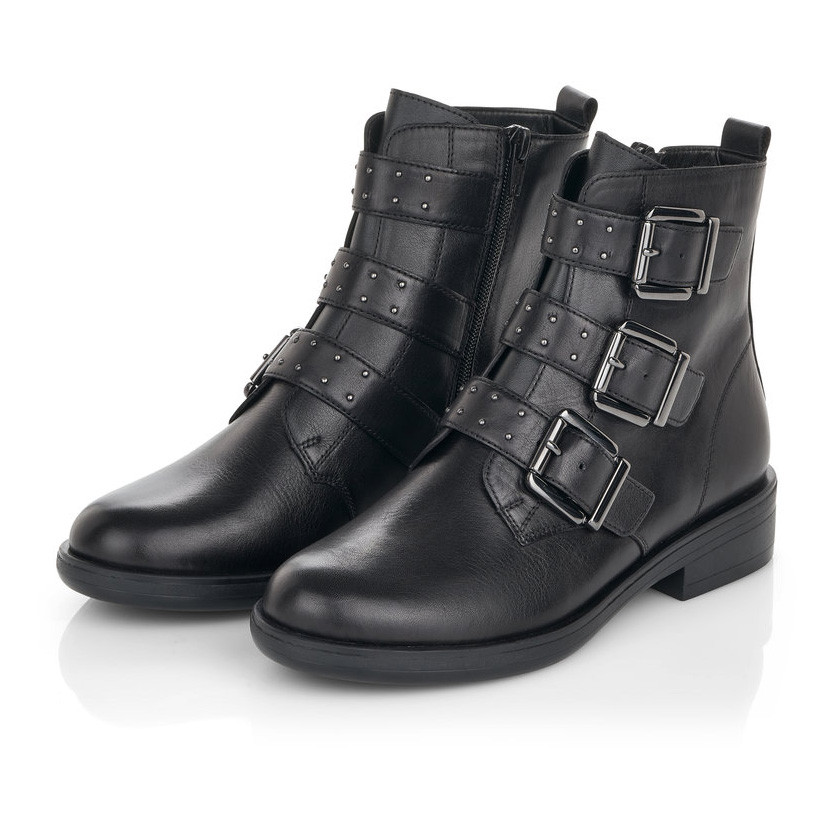 detail Dámská kotníková obuv REMONTE R4973-01 černá W0