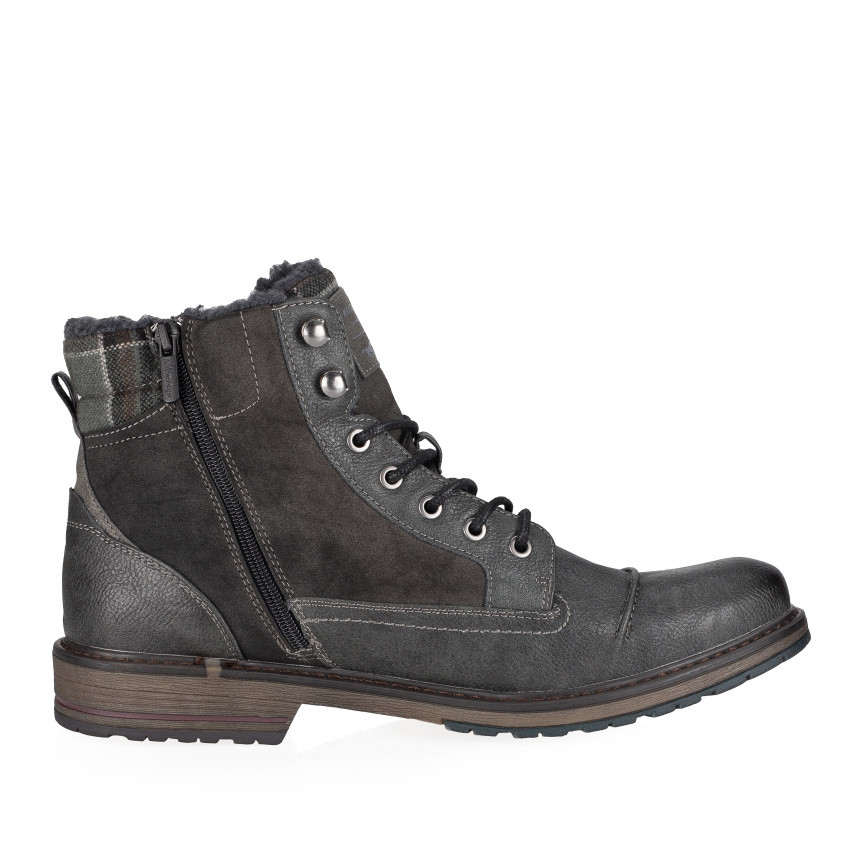 detail Pánská kotníková obuv MUSTANG 4157605-259 šedá W4