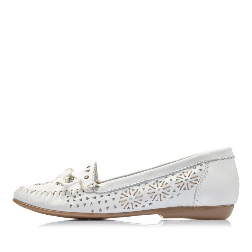 detail Dámské mokasíny RIEKER L6396-80 bílá S4