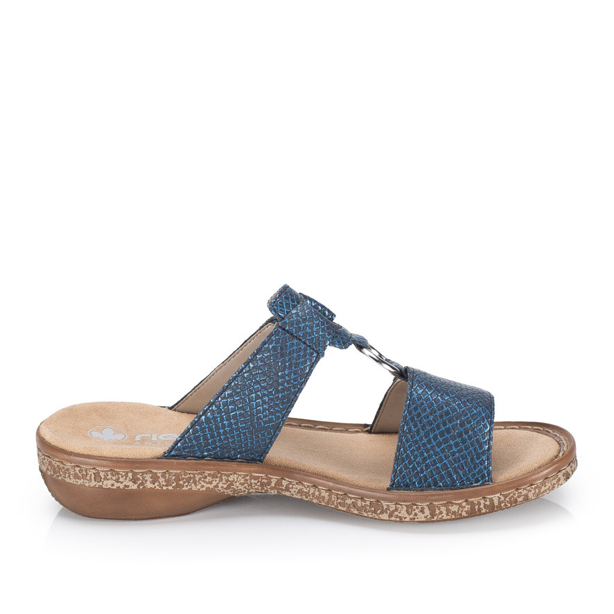 detail Dámské nazouváky RIEKER 628P9-14 modrá S6