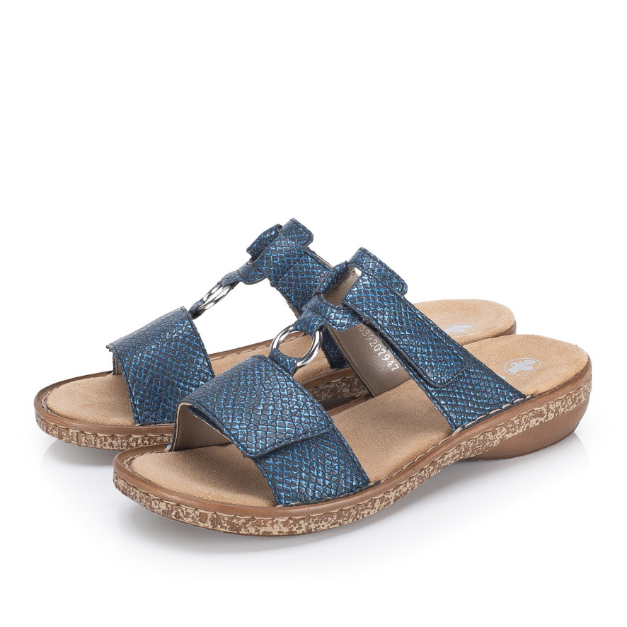 detail Dámské nazouváky RIEKER 628P9-14 modrá S6