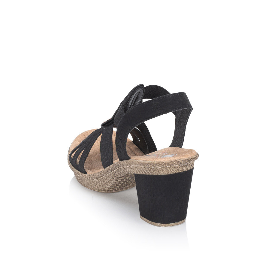 detail Dámské sandály RIEKER 66526-00 černá S6