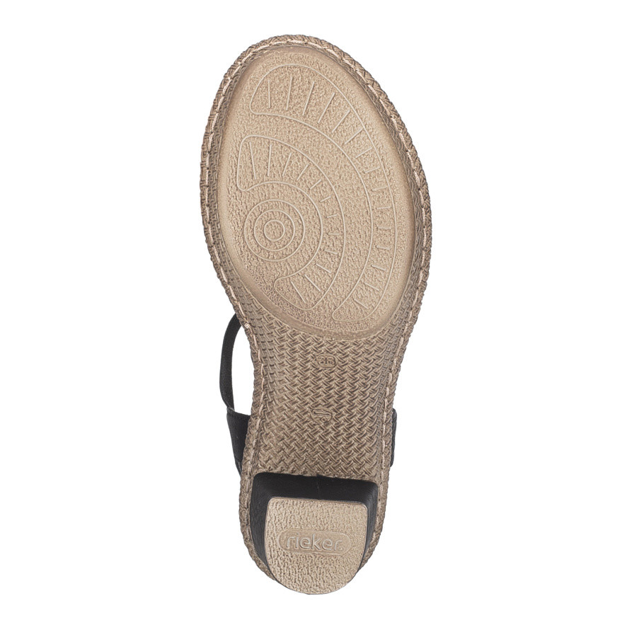 detail Dámské sandály RIEKER 66526-00 černá S6