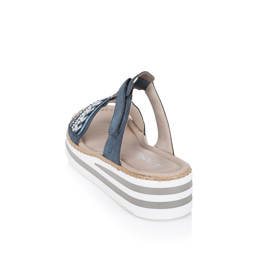 detail Dámské nazouváky RIEKER V02M6-15   BLUE   F/S6