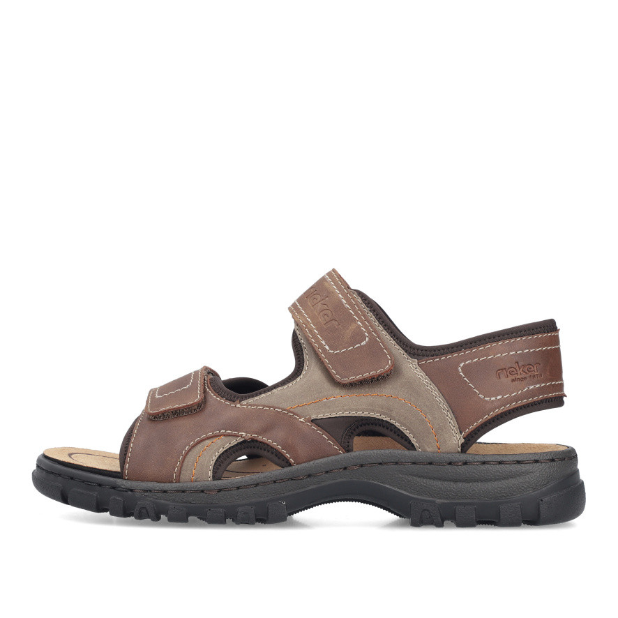 detail Pánské sandály RIEKER 25053-22 hnědá S6