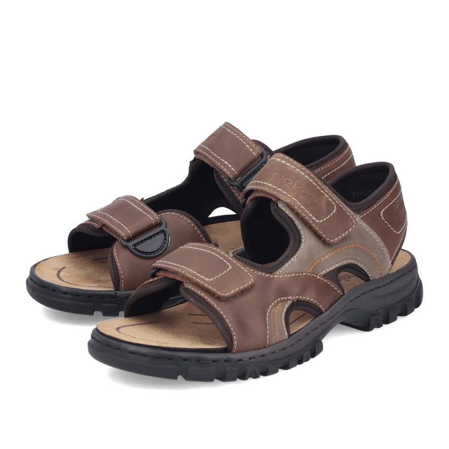 detail Pánské sandály RIEKER 25053-22 hnědá S6